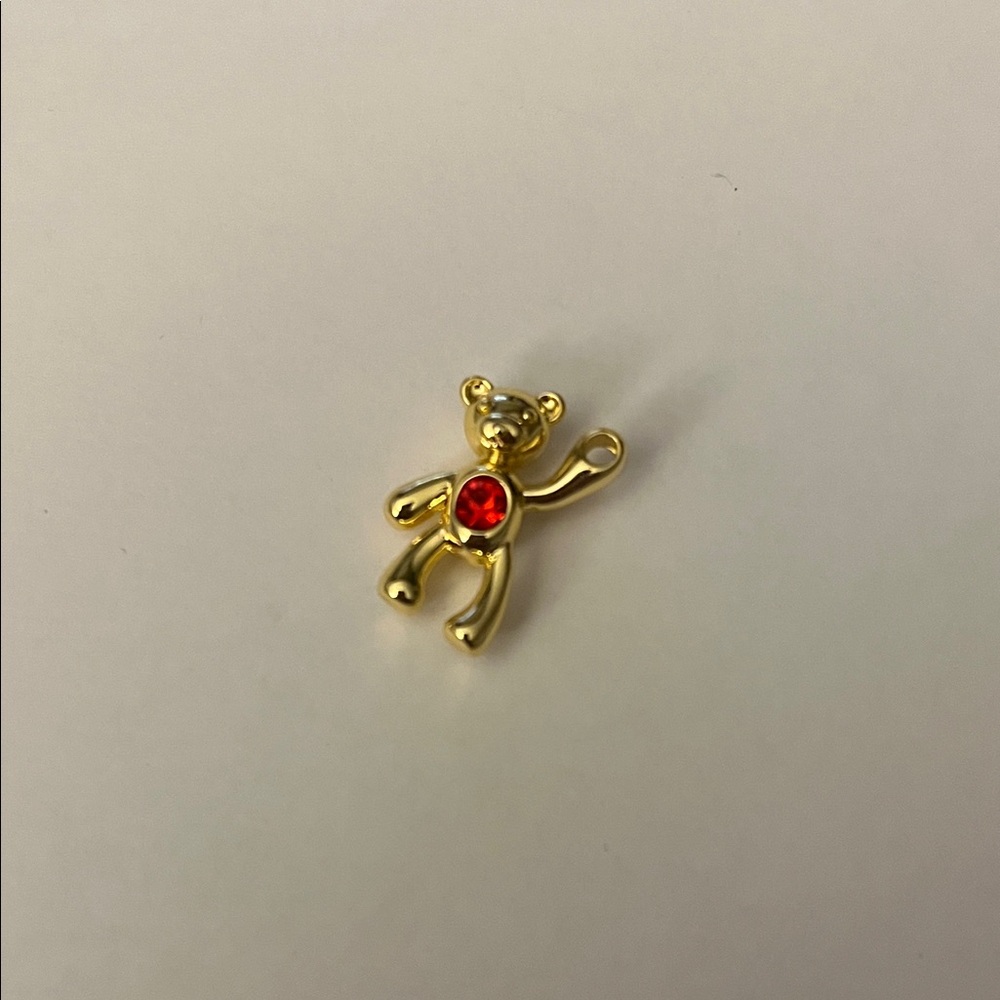 Gold Teddy Bear Pendant/Charm